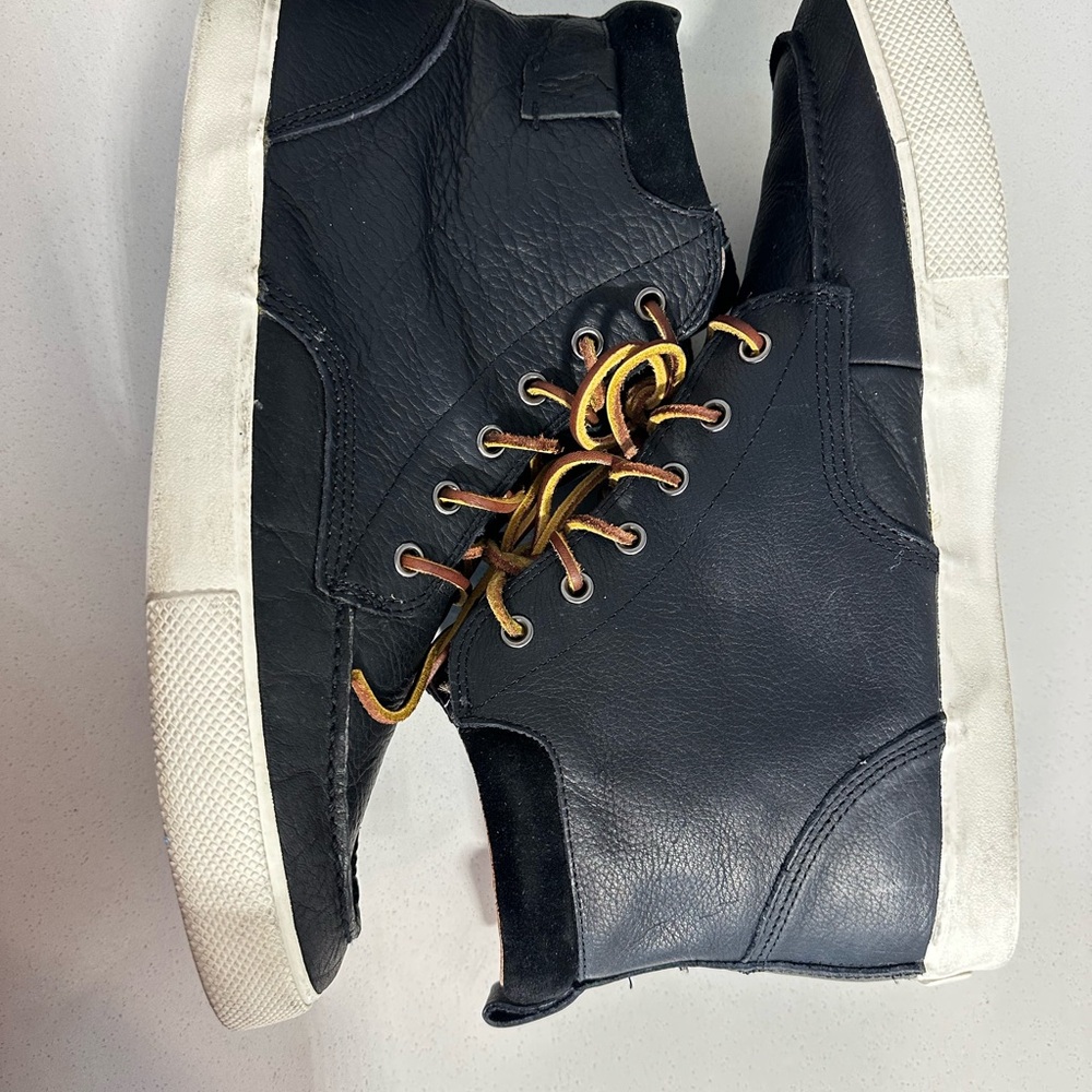 #2743 Polo Ralph Lauren Tedd Black Leather Hi Fashion Sneakers Men's Sz 12D - Picture 4 of 9